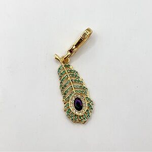 Juicy Couture peacock feather charm